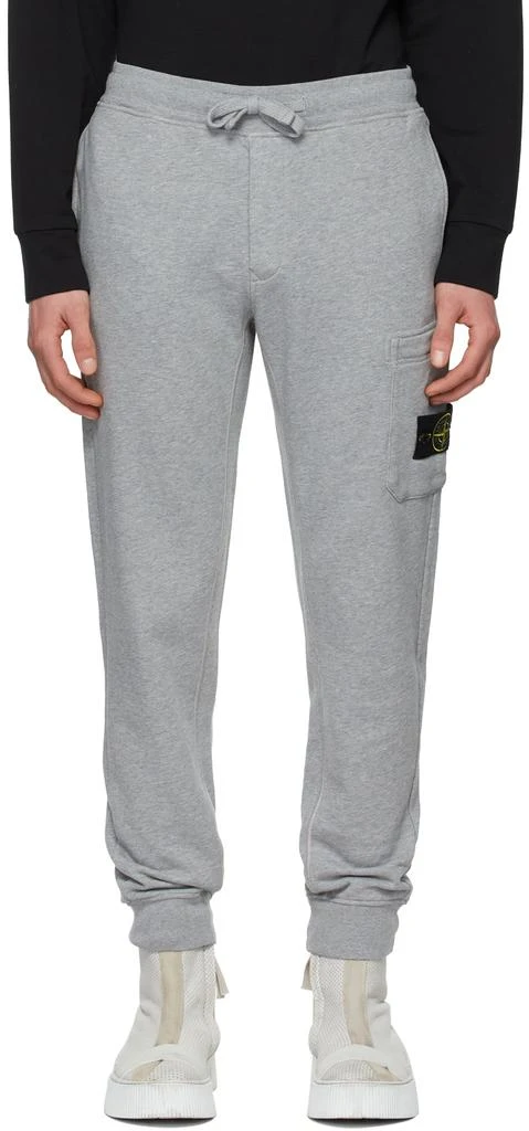 商品Stone Island|Grey Garment-Dyed Lounge Pants,价格¥1470,第1张图片