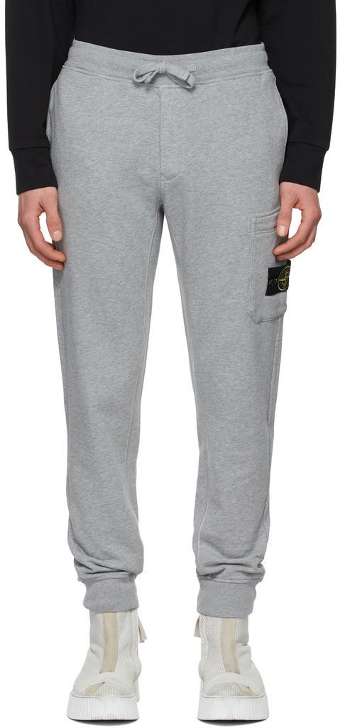 商品Stone Island|Grey Garment-Dyed Lounge Pants,价格¥1664,第1张图片