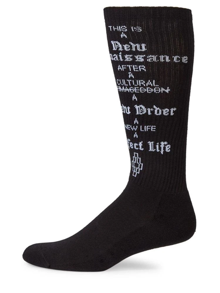 商品Marcelo Burlon|Perfect Life Graphic Long Socks,价格¥510,第1张图片