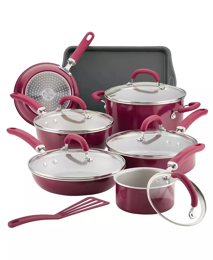 商品Rachael Ray|Create Delicious Aluminum Nonstick Cookware Set, 13 Piece,价格¥2346,第1张图片