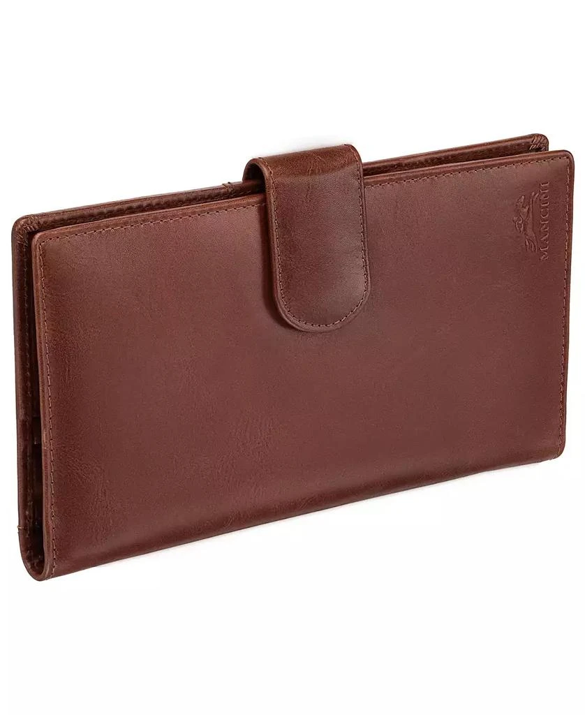 商品Mancini Leather Goods|Men's Casablanca Collection Classic Passport Holder and Travel Organizer,价格¥240,第2张图片详细描述