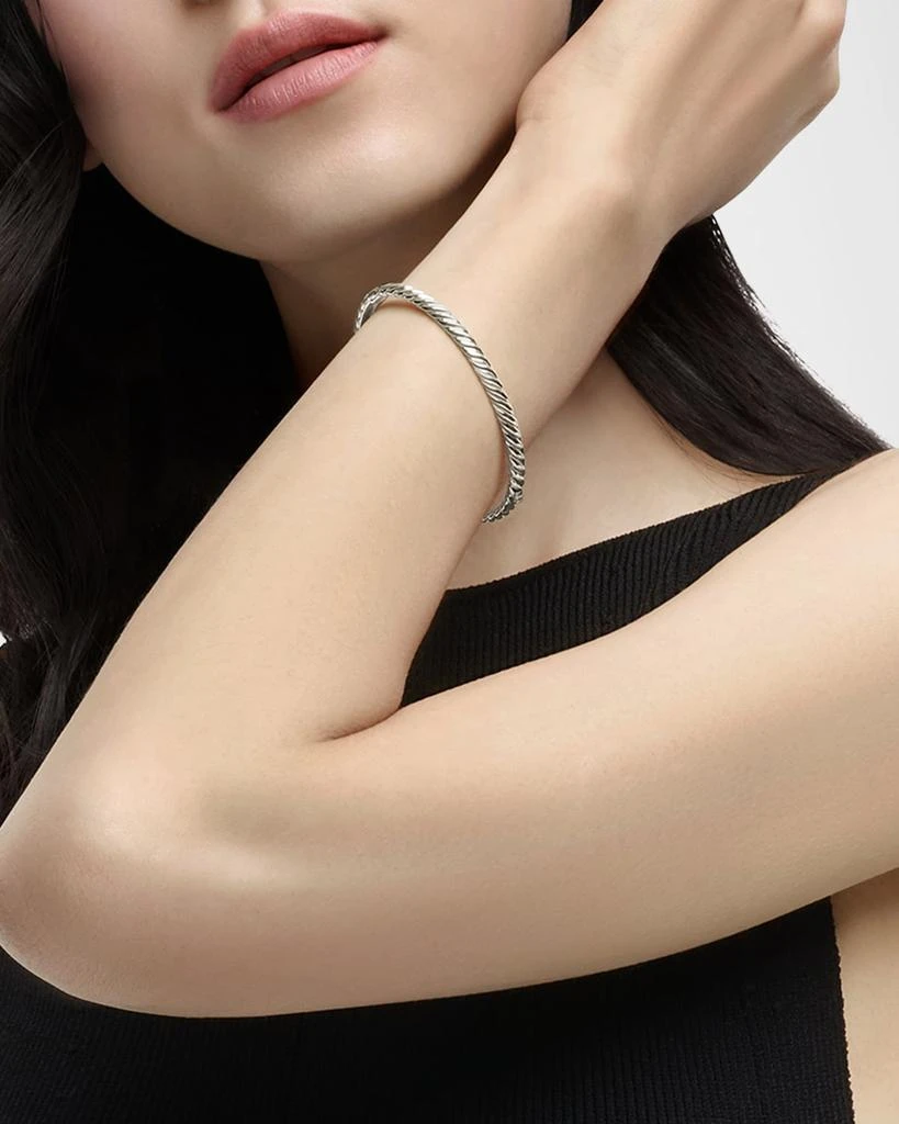 商品David Yurman|Sculpted Cable Bracelet in 18K White Gold, 4.5mm,价格¥42466,第2张图片详细描述
