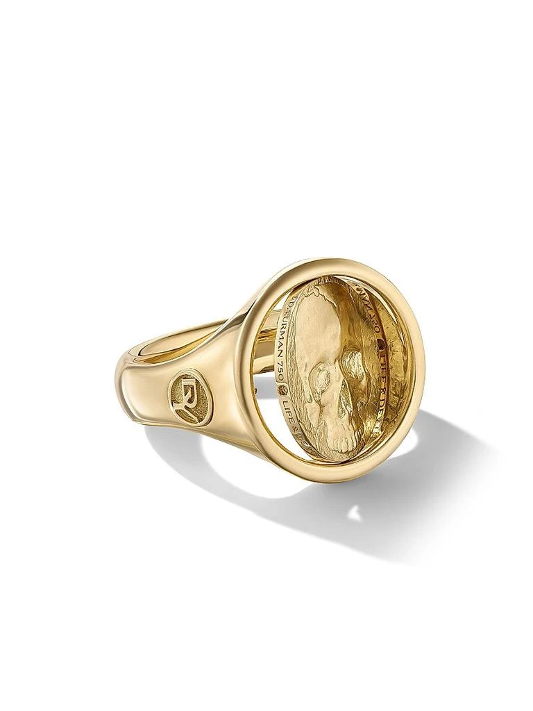 商品David Yurman|Life and Death Duality Signet Ring in 18K Yellow Gold, 20MM,价格¥65092,第4张图片详细描述
