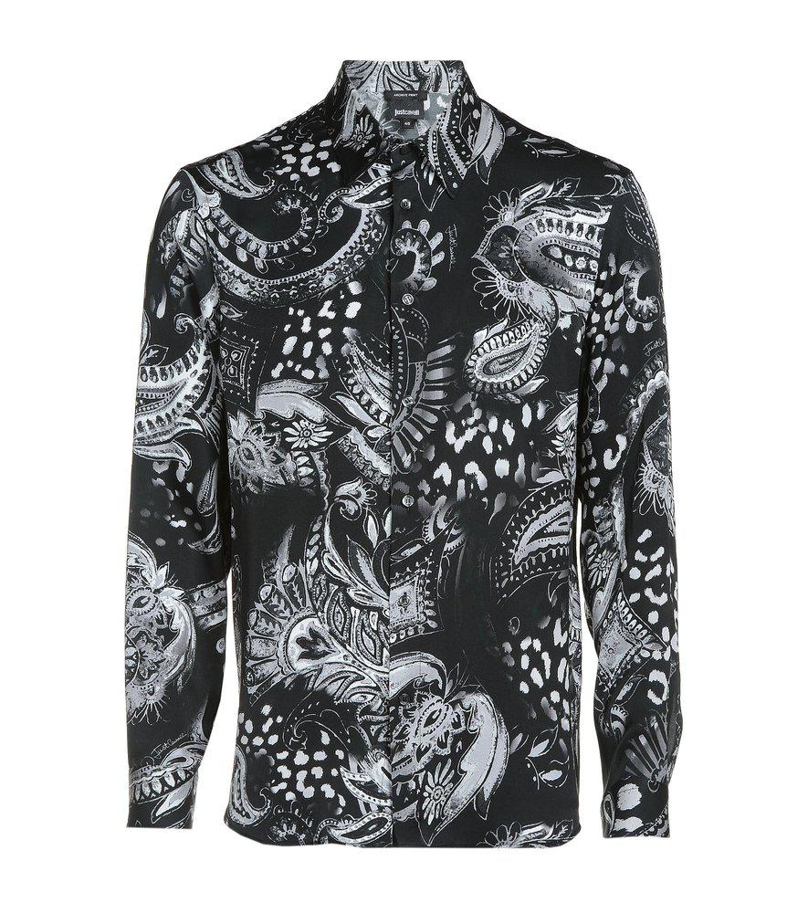 Just Cavalli Paisley Printed Long-Sleeved Shirt商品第1张图片规格展示