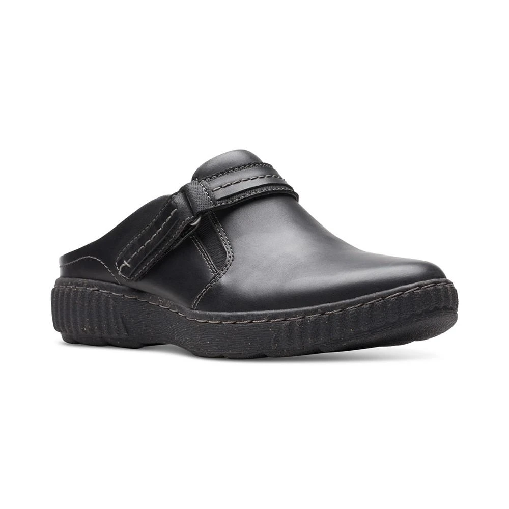 商品Clarks|Women's Caroline May Top-Stitched Strapped Clogs,价格¥404,第1张图片