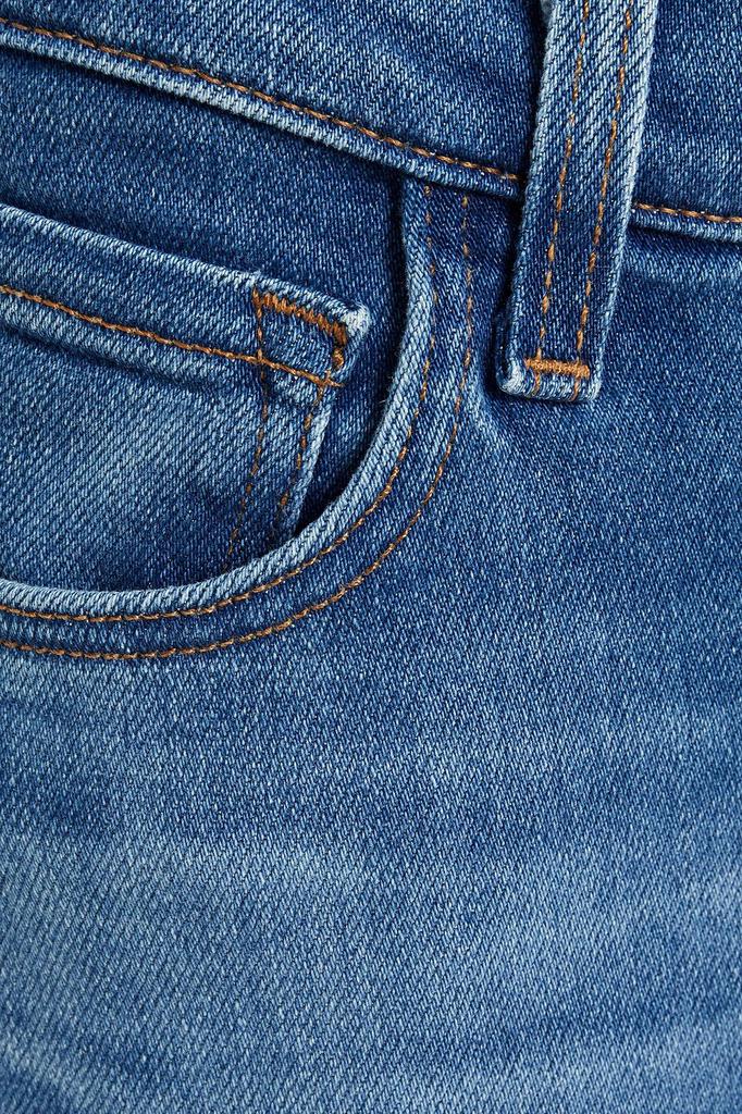 Sallie distressed mid-rise bootcut jeans商品第2张图片规格展示