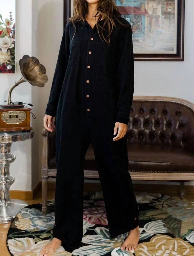 商品BUCKETLIST|Bucketlist - Long Sleeve Denim Jumpsuit,价格¥560,第3张图片详细描述