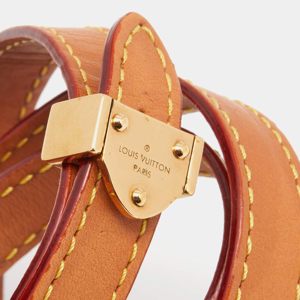 Louis Vuitton Tan Brown Leather Box It Triple Tour Bracelet 17商品第4张图片规格展示