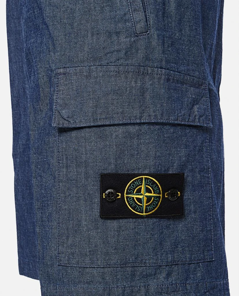 商品Stone Island|Wide Leg Denim Shorts,价格¥1480,第4张图片详细描述