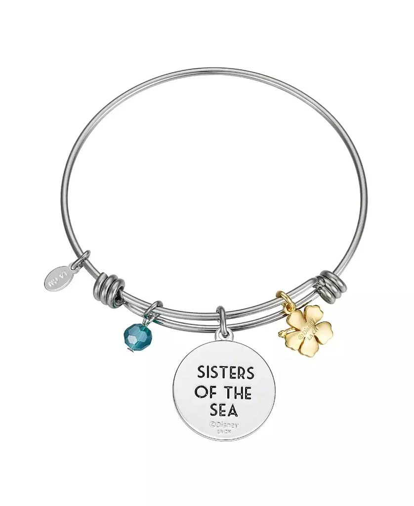 商品Disney|Unwritten Coral and Orange Enamel Fower, Blue Crystal Bead and Multi Color Little Mermaid Bangle Bracelet,价格¥135,第2张图片详细描述