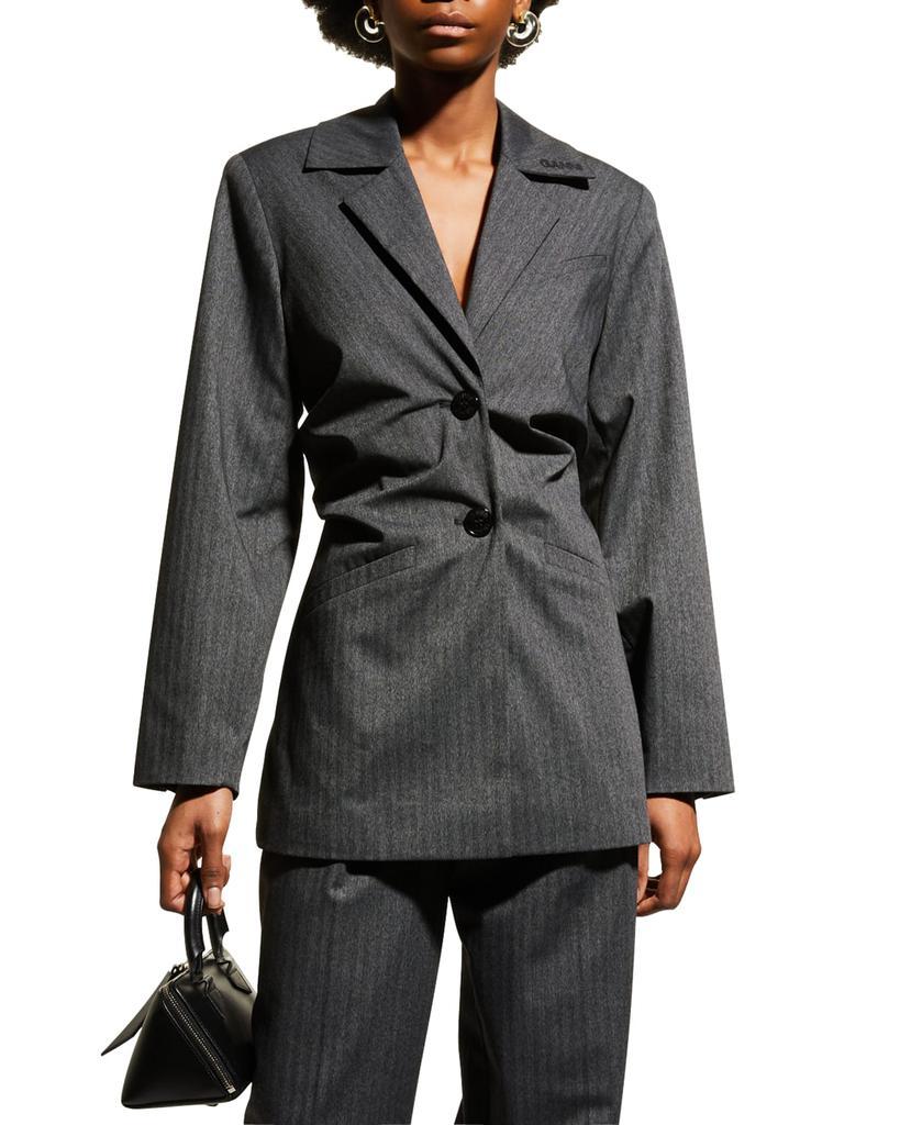 商品Ganni|Draped Suiting Blazer,价格¥3402,第5张图片详细描述