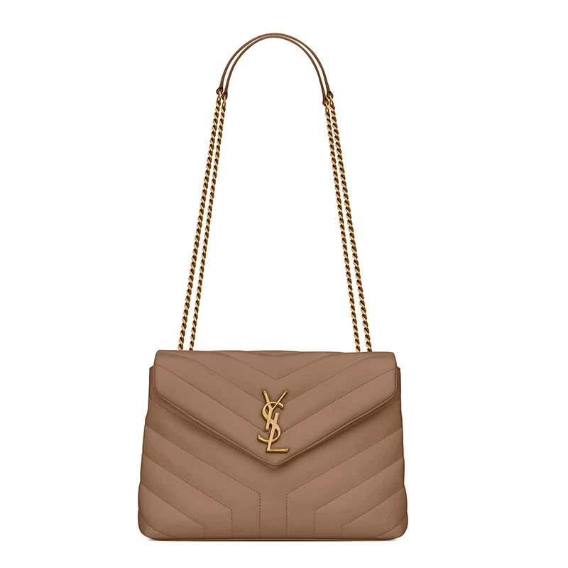 SAINT LAURENT PARIS/圣罗兰 秋冬新款 LOULOU系列 女士棕褐色小牛皮Y缝金色徽标手提斜挎单肩包494699DV7272346 商品