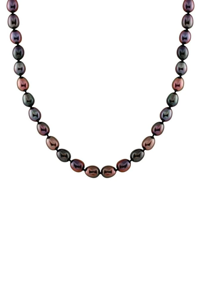 商品Splendid Pearls|6.5-7mm Black Cultured Freshwater Pearl Necklace,价格¥450,第1张图片