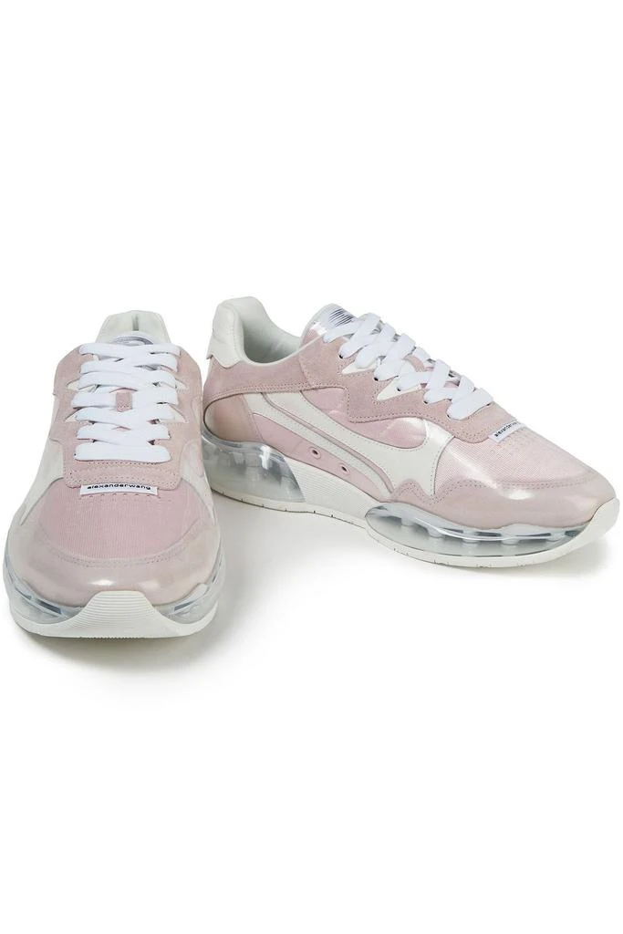 商品Alexander Wang|Stadium layered PVC, leather, suede and mesh sneakers,价格¥1652,第2张图片详细描述