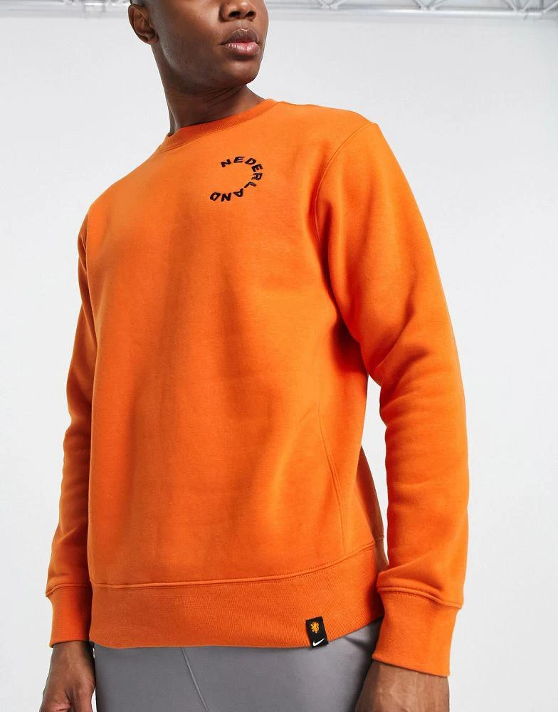 商品NIKE|Nike Football World Cup 2022 Netherlands unisex club crew sweat in orange,价格¥360,第1张图片