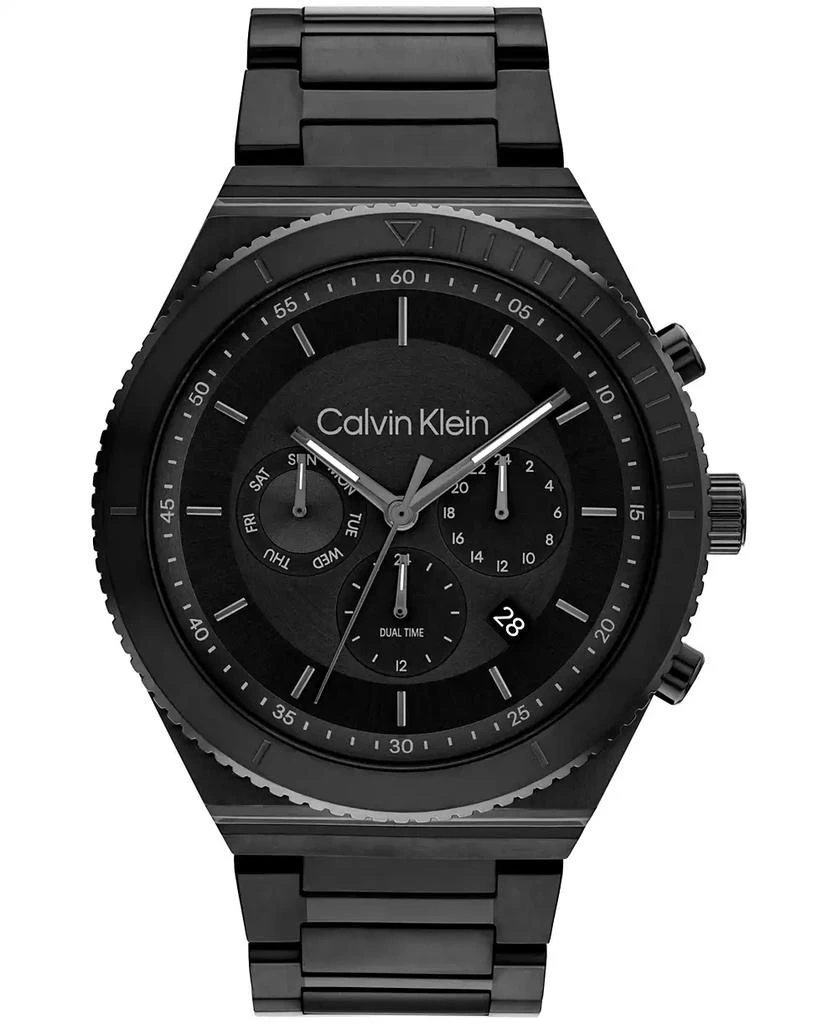 商品Calvin Klein|Men's Black-Tone Stainless Steel Bracelet Watch 44.5mm,价格¥1086,第1张图片