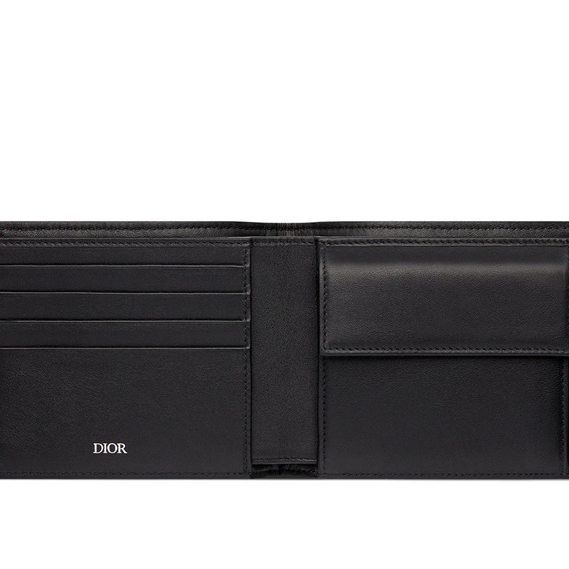 商品Dior|【预售3-7天】迪奥 经典款 男士老花帆布小牛皮内饰折叠钱包2OBBC027YSE_H05E,价格¥4140,第4张图片详细描述