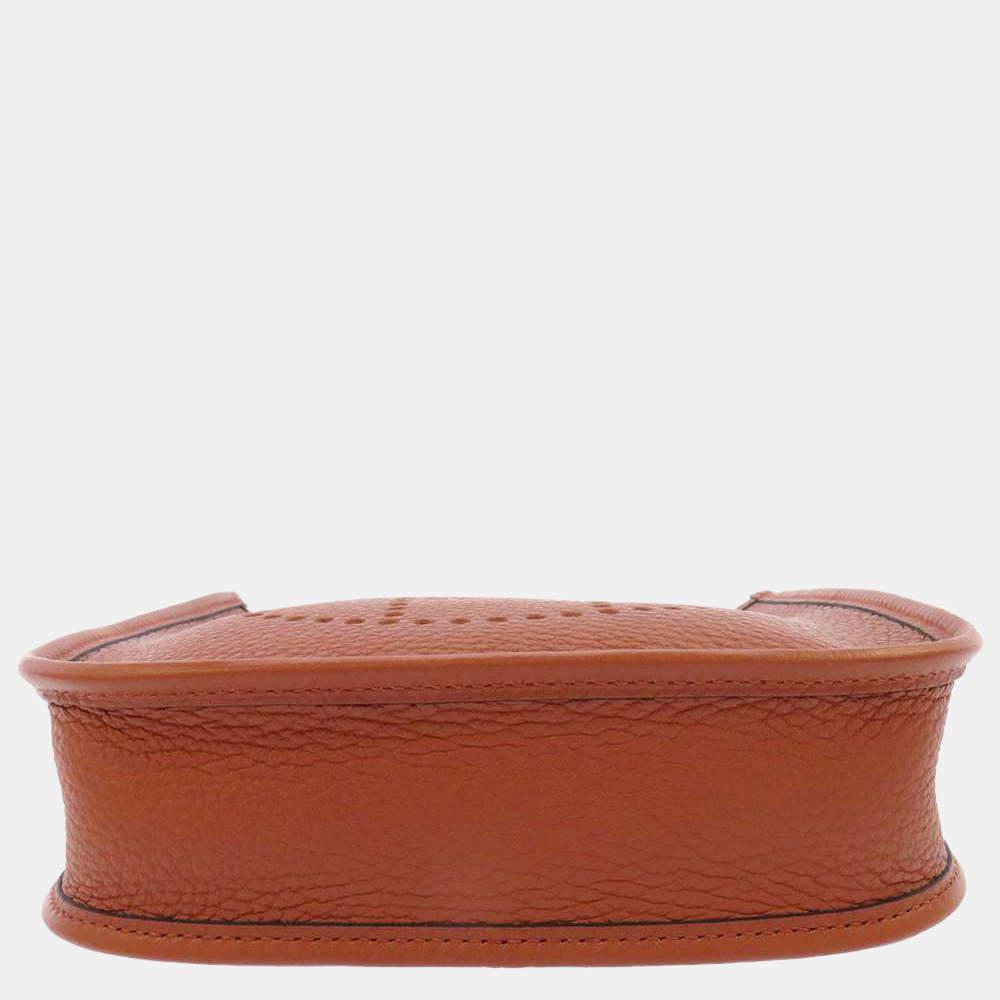 Hermes Brown Taurillon Clemence Leather Evelyne Amazon TPM Shoulder Bag商品第4张图片规格展示