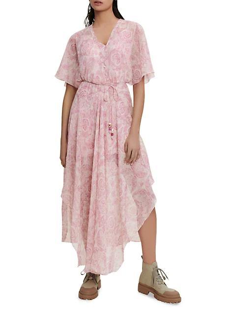 商品Maje|Rifal Sheer Paisley Dress,价格¥1858,第4张图片详细描述