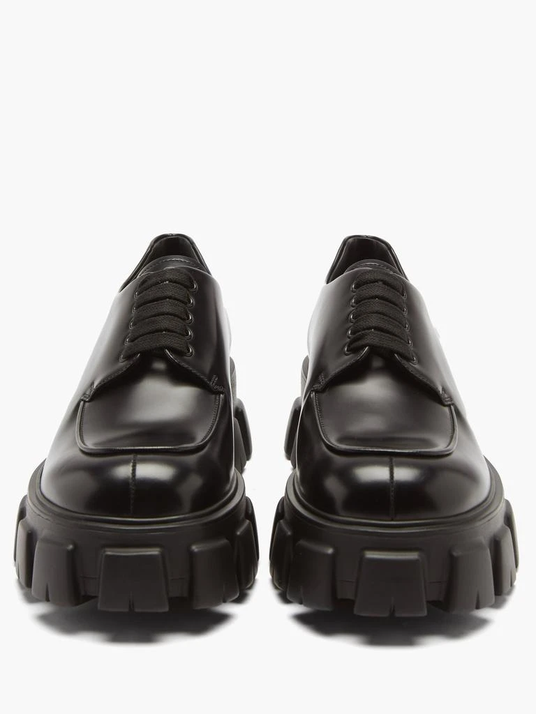 商品Prada|Monolith chunky-sole leather derby shoes,价格¥7982,第5张图片详细描述