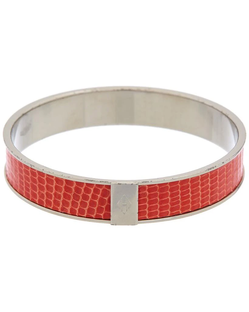 商品[二手商品] Hermes|Hermes Palladium Plated Printed Enamel Wide Bangle (Authentic Pre- Owned),价格¥2766,第1张图片