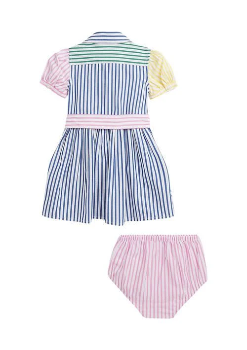 商品Ralph Lauren|Lauren Childrenswear Baby Girls Striped Cotton Fun Shirtdress Bloomer,价格¥247,第2张图片详细描述