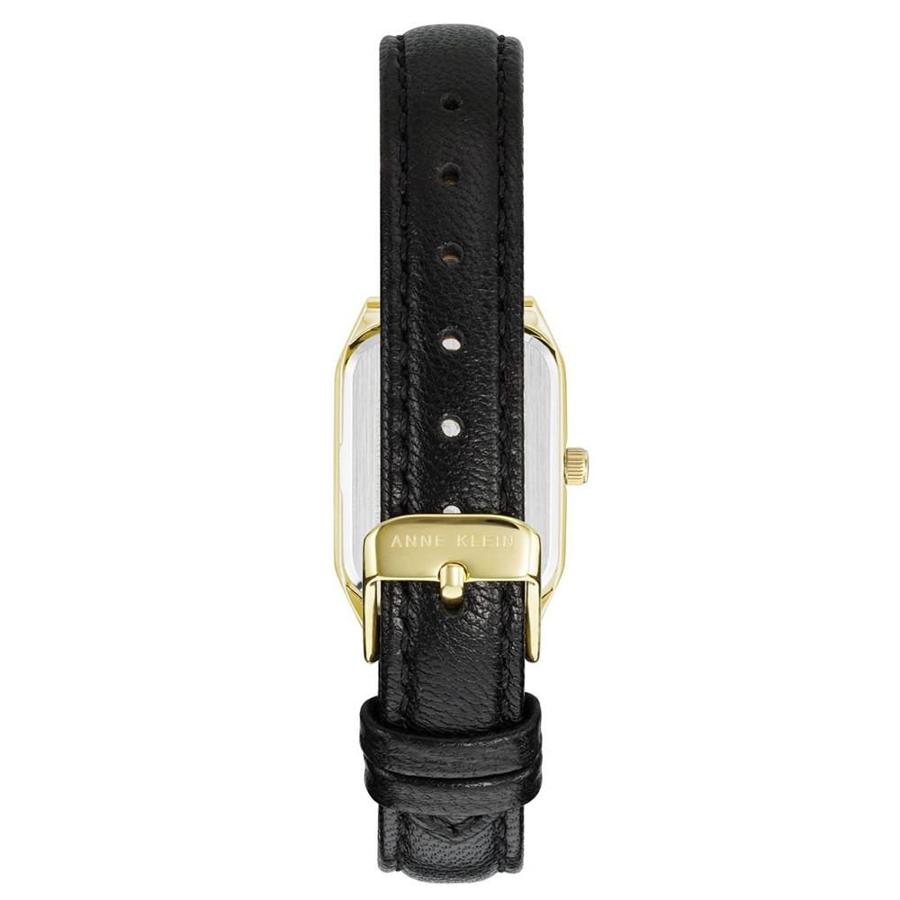 Women's Black Leather Strap Watch 24mm商品第3张图片规格展示