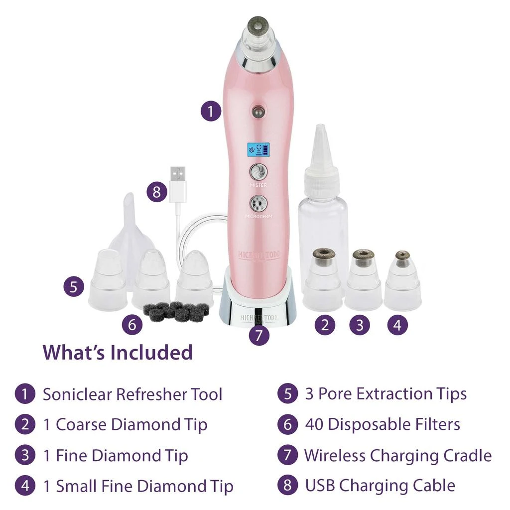 商品Michael Todd Beauty|Michael Todd Beauty Sonic Refresher Wet/Dry Sonic Microdermabrasion and Pore Extraction System,价格¥255,第2张图片详细描述