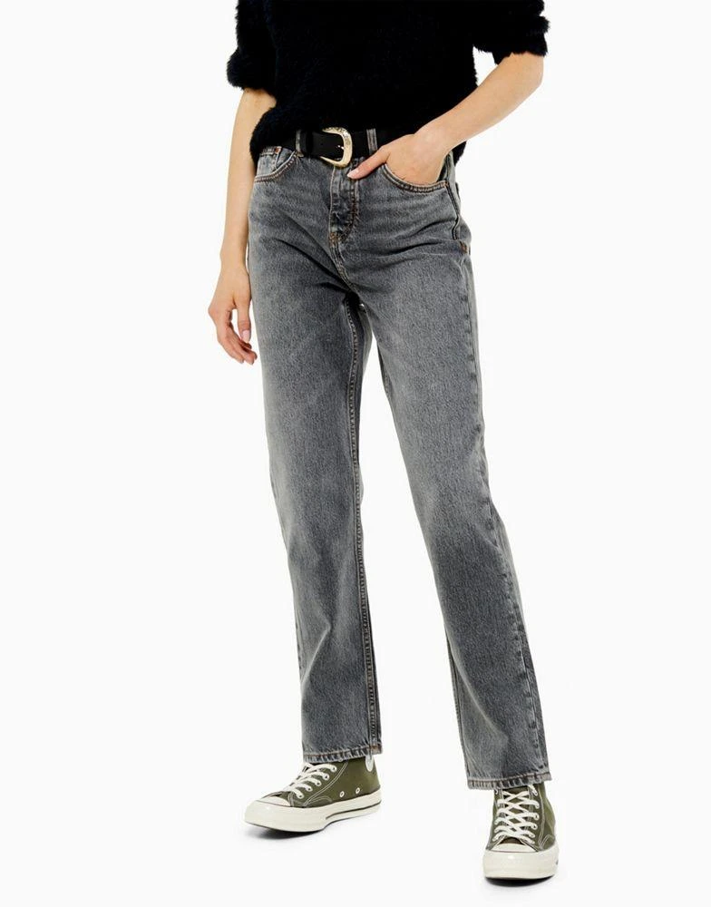 商品Topshop|Topshop Editor straight leg jeans in grey,价格¥167,第1张图片