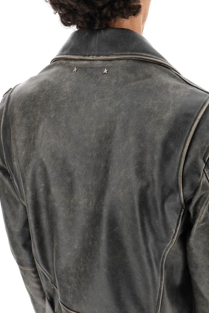 商品Golden Goose|DISTRESSED LEATHER BIKER JACKET,价格¥7632,第7张图片详细描述