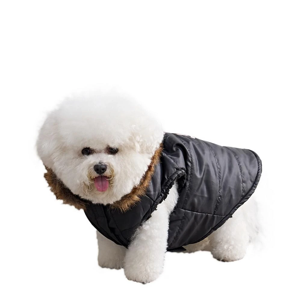 Faux Fur Hooded Pet Jacket for Dogs and Cats, Medium/Large 商品