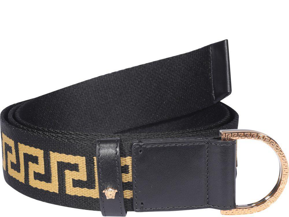 商品Versace|Versace Greca Intarsia D-Ring Belt,价格¥1171-¥1844,第1张图片