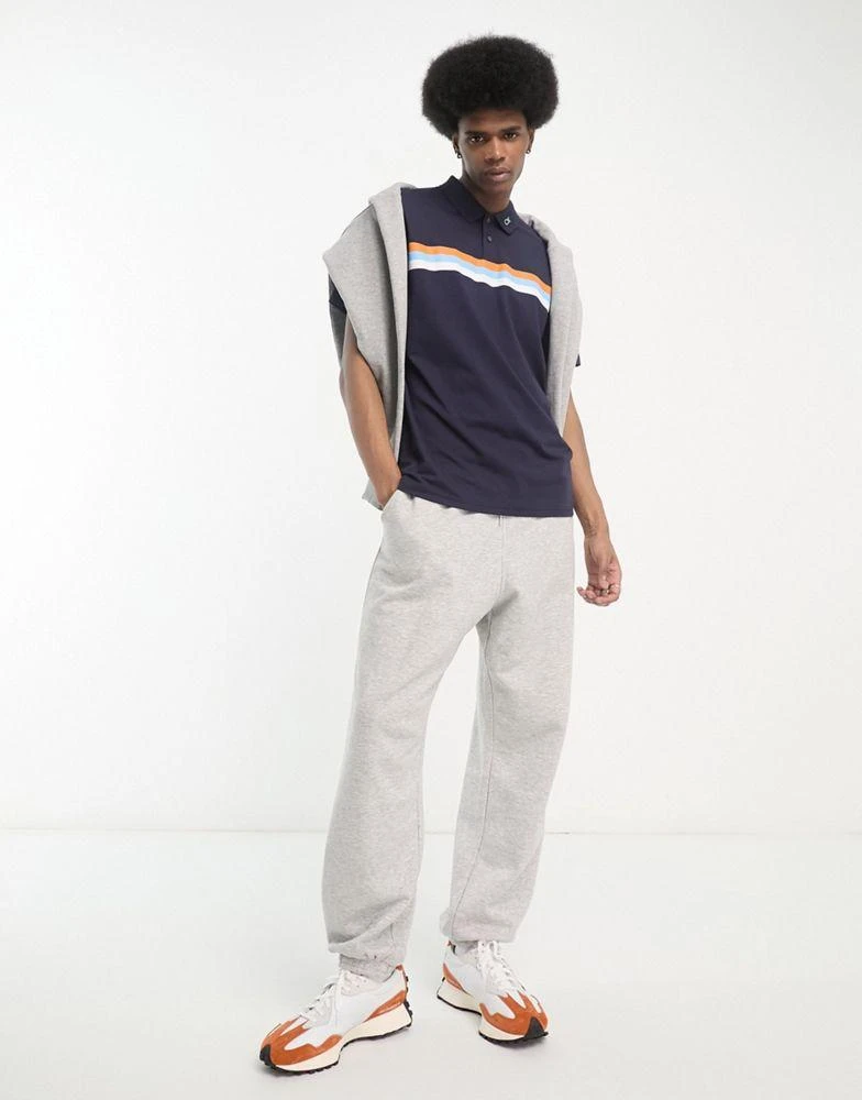 商品Calvin Klein|Calvin Klein Golf Parker chest stripe polo shirt in navy,价格¥496,第4张图片详细描述