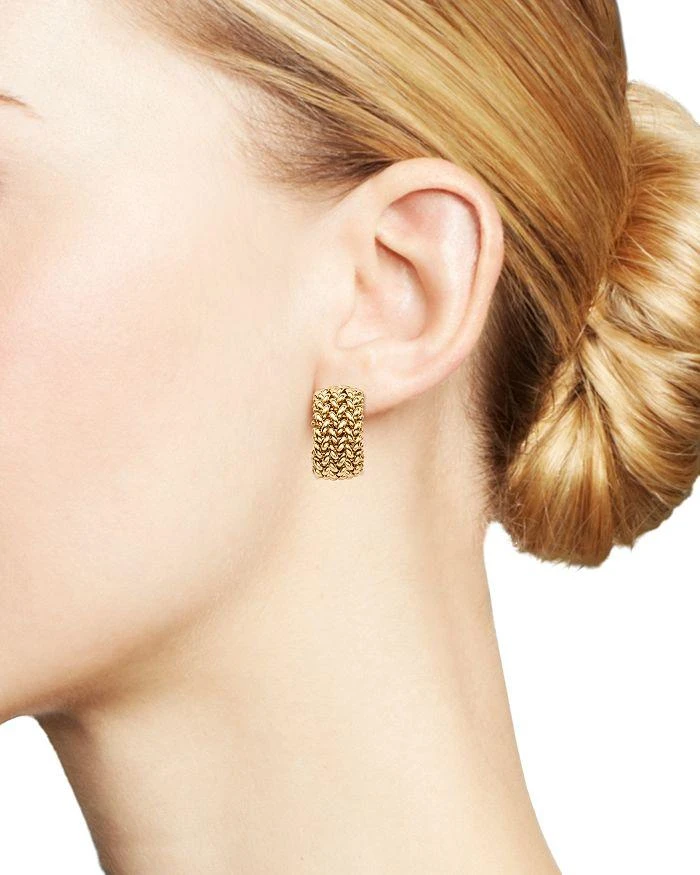 商品Bloomingdale's|14K Yellow Gold Woven Hoop Earrings,价格¥33582,第2张图片详细描述
