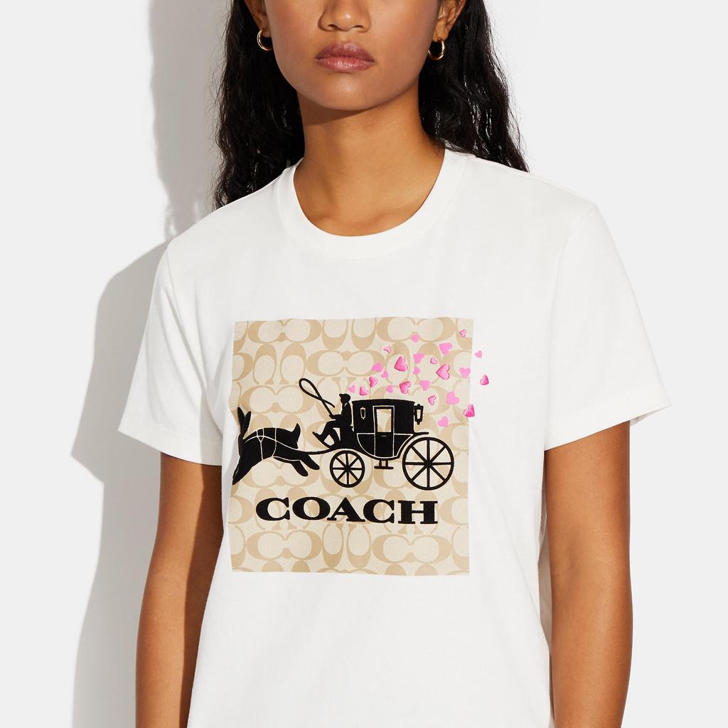 Coach Outlet Lunar New Year Signature Rabbit And Carriage T Shirt商品第3张图片规格展示