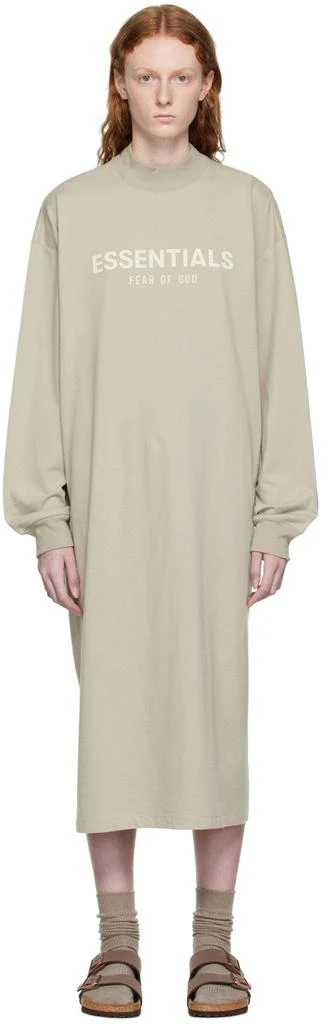 商品Essentials|Gray Long Sleeve Midi Dress,价格¥273,第1张图片