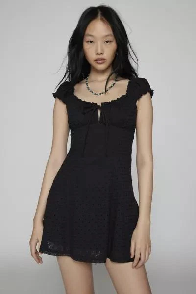 商品Urban Outfitters|UO Blair Eyelet Mini Dress,价格¥598,第1张图片