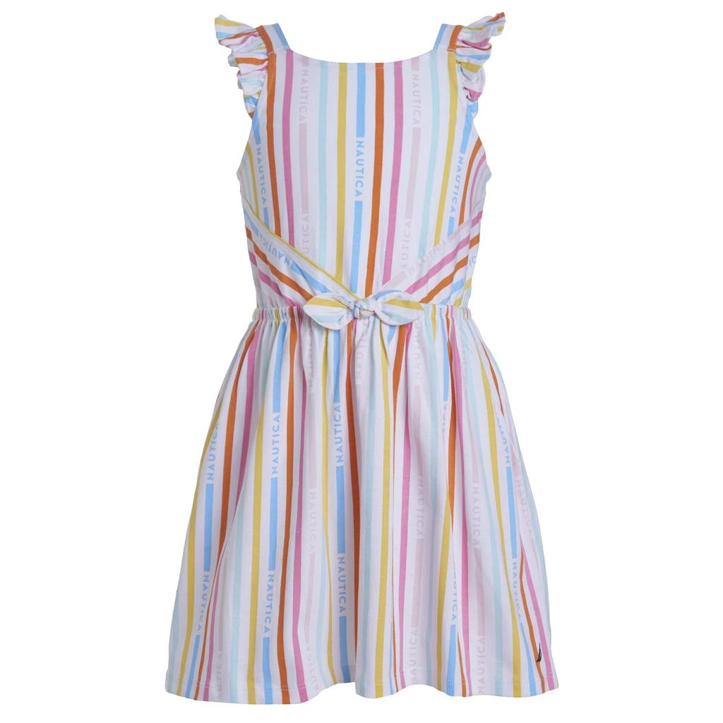 商品Nautica|Nautica Toddler Girls' Rainbow Stripe Dress (2T-4T),价格¥88,第1张图片