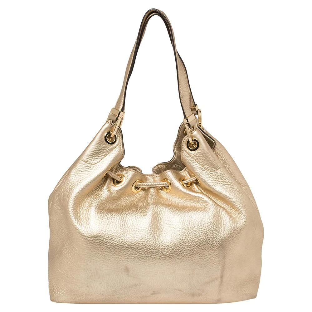 商品[二手商品] Michael Kors|MICHAEL Michael Kors Gold Leather Camden Drawstring Hobo,价格¥1016,第4张图片详细描述