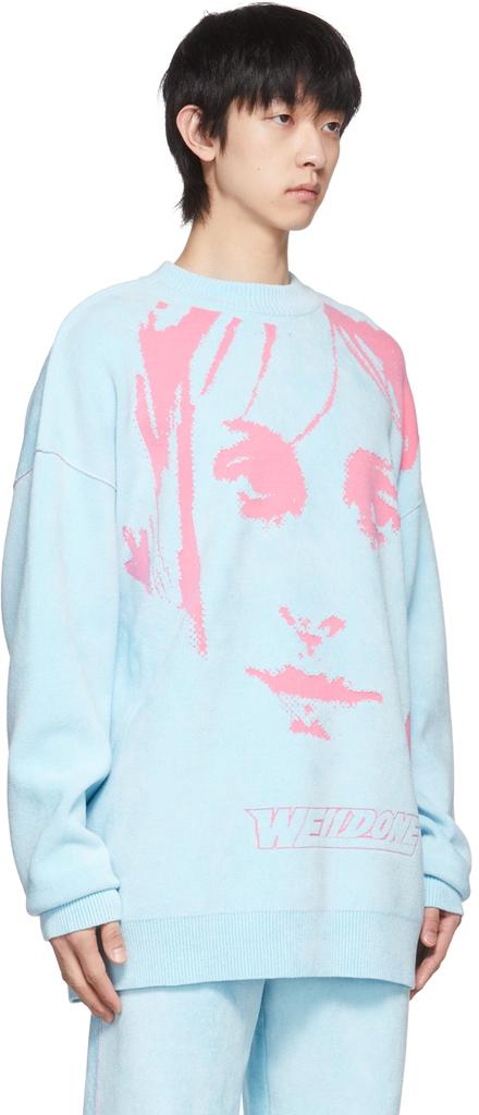 Blue & Pink Reversible Sweater商品第2张图片规格展示