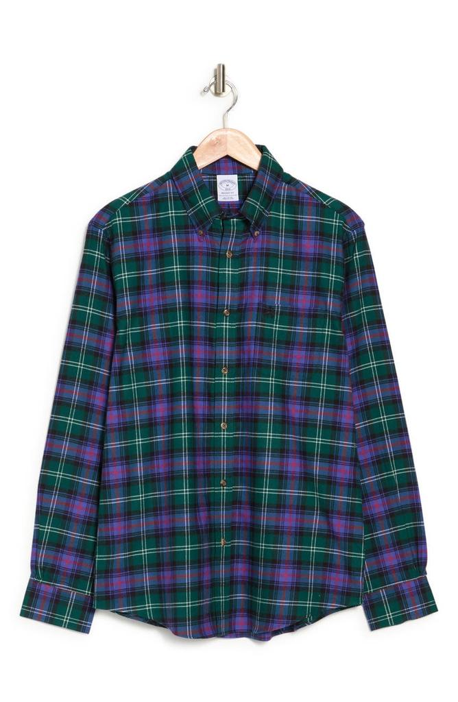 Regent Fit Plaid Button-Down Shirt商品第3张图片规格展示