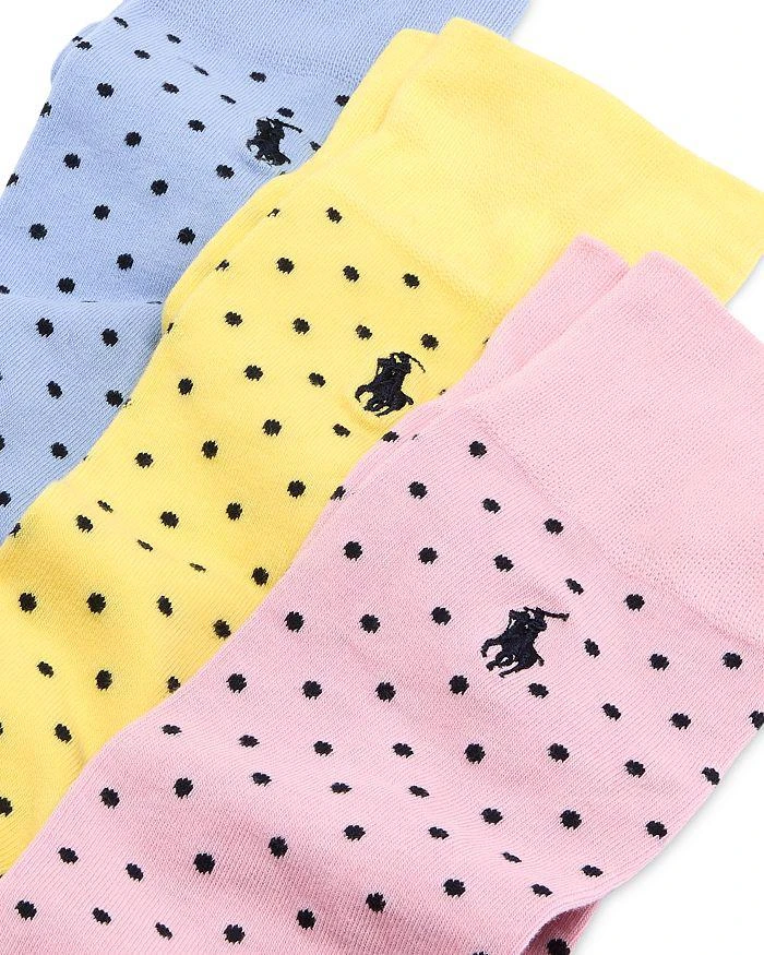 商品Ralph Lauren|Dot Crew Socks, Pack of 3,价格¥181,第2张图片详细描述