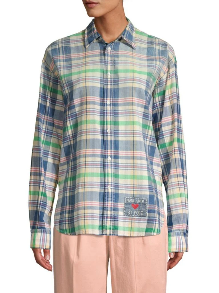 商品Ralph Lauren|Ellen Cotton Madras Plaid Shirt,价格¥441,第2张图片详细描述