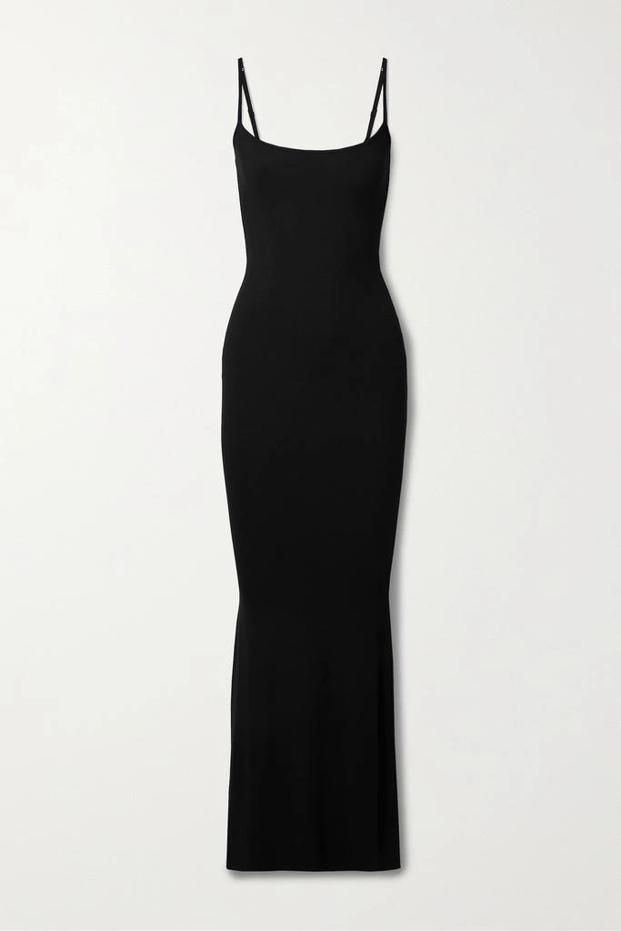商品SKIMS|Soft Lounge 罗纹弹力莫代尔超长吊带裙（颜色：onyx）,价格¥649,第1张图片