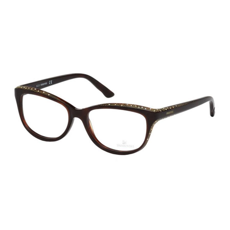 商品Swarovski|Ladies Tortoise Rectangular Eyeglass Frames SK510005254,价格¥327,第1张图片