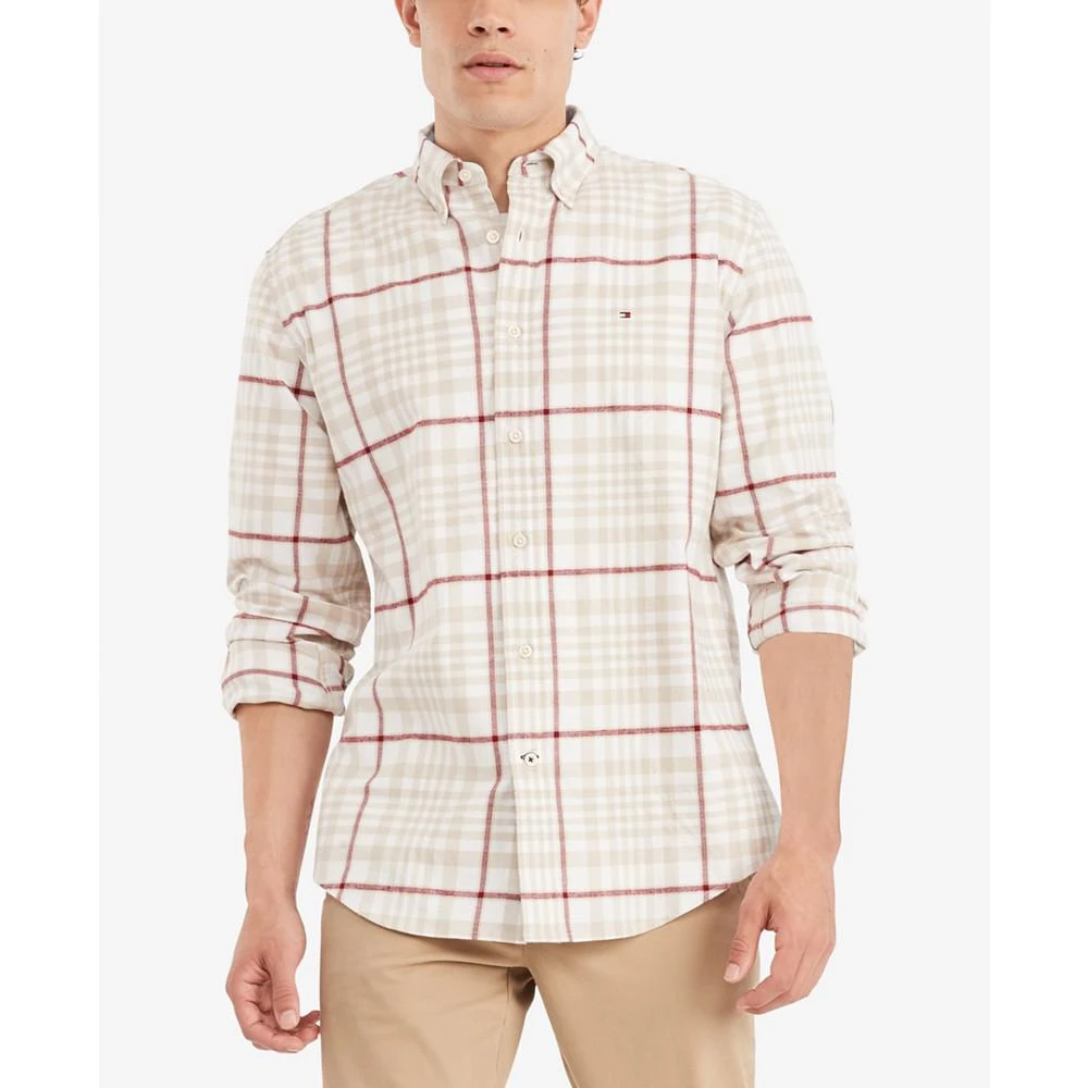 商品Tommy Hilfiger|Men's Big & Tall Blakely Glen Plaid Long-Sleeve Button-Down Shirt,价格¥597,第1张图片