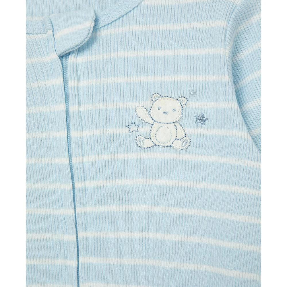 商品Little Me|Baby Boys Wonder Cotton Long Sleeve Footed Coveralls, Pack of 2,价格¥315,第4张图片详细描述