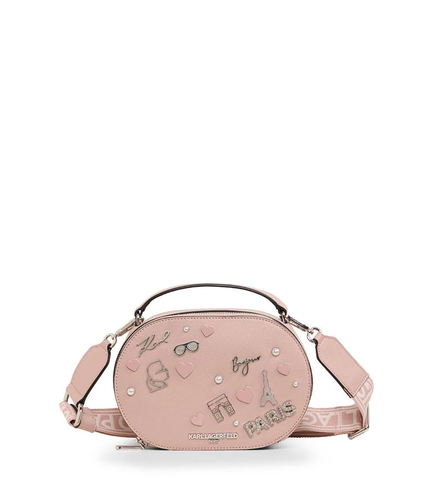 商品Karl Lagerfeld Paris|MAYBELLE CATE PINS OVAL CROSSBODY,价格¥760,第1张图片