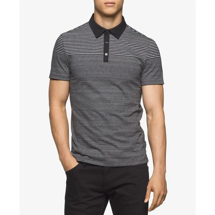 商品Calvin Klein|Men's Liquid Cotton Striped Polo,价格¥241,第2张图片详细描述