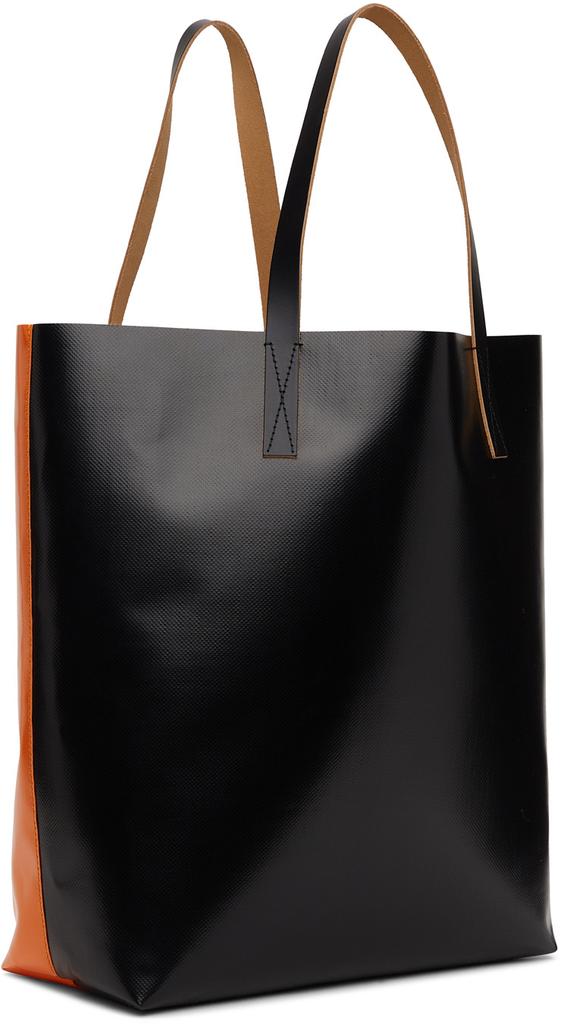 Orange & Black PVC Shopping Tote商品第3张图片规格展示